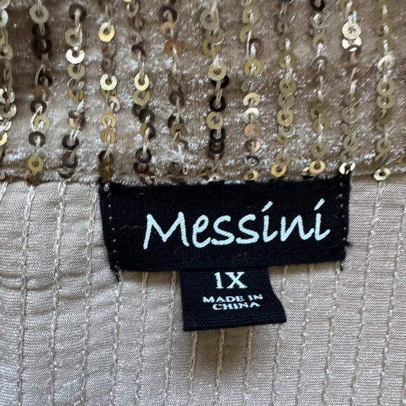Messini Gold Sequin Blazer 1X Champagne Evening Jacket - Picture 3 of 7